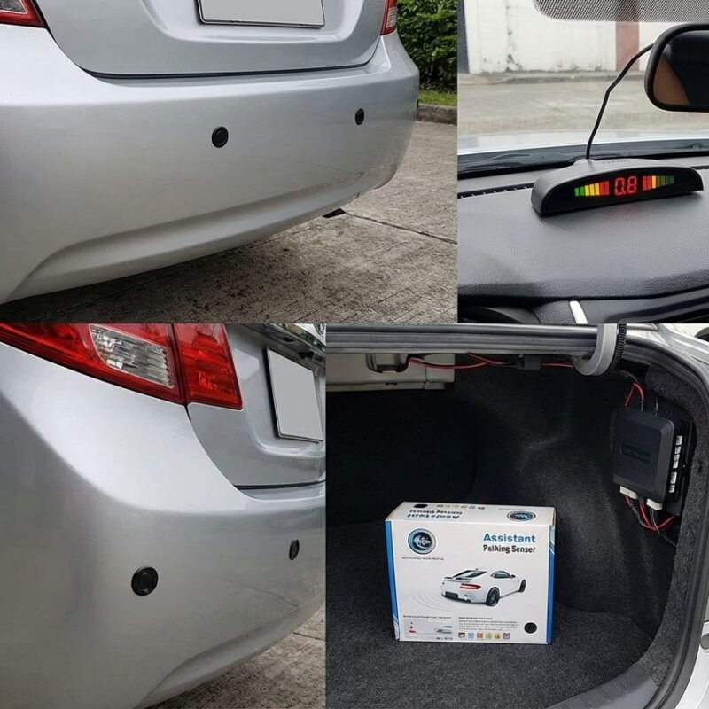 Sensor de Parqueo KL-888RD – 4 Puntos / Pantalla Digital / Alerta Sonora