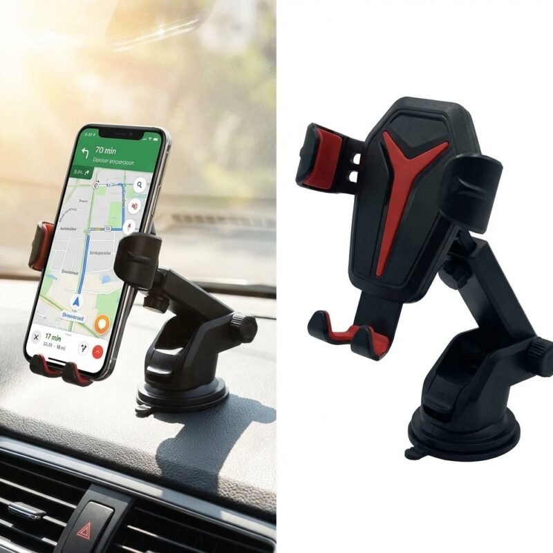 ACP102 PORTA CELULAR AGARRE DE CHUPA NEG/ROJ