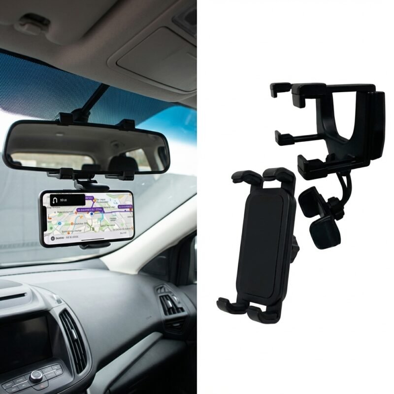 ACP104 PORTA CELULAR AGARRE ESPEJO NEGRO 1P