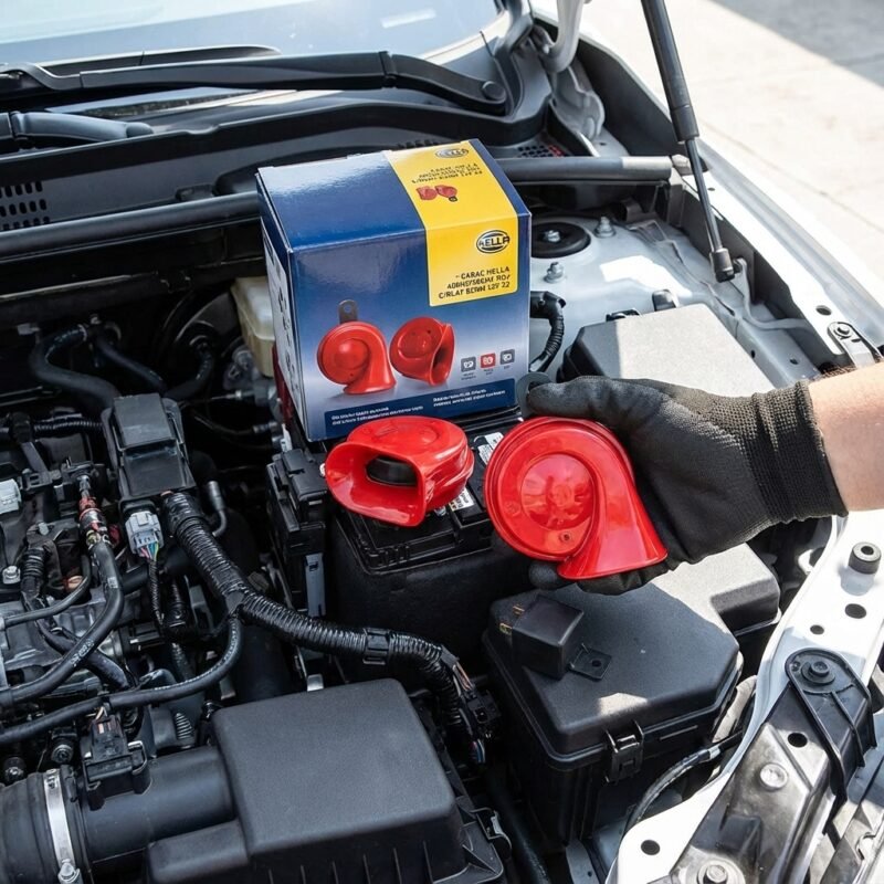 PIC001 PITO CARAC HELLA 400HZ/500HZ ROJ C/RLAY 82MM 12V X2