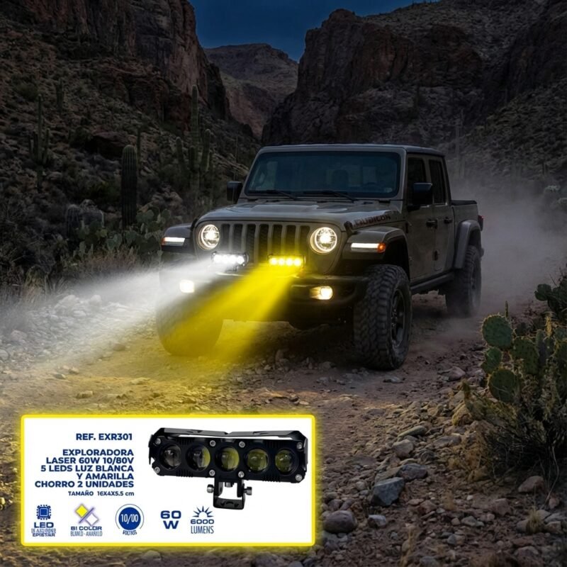 Kit Exploradoras Laser LED Bi-Color 60W