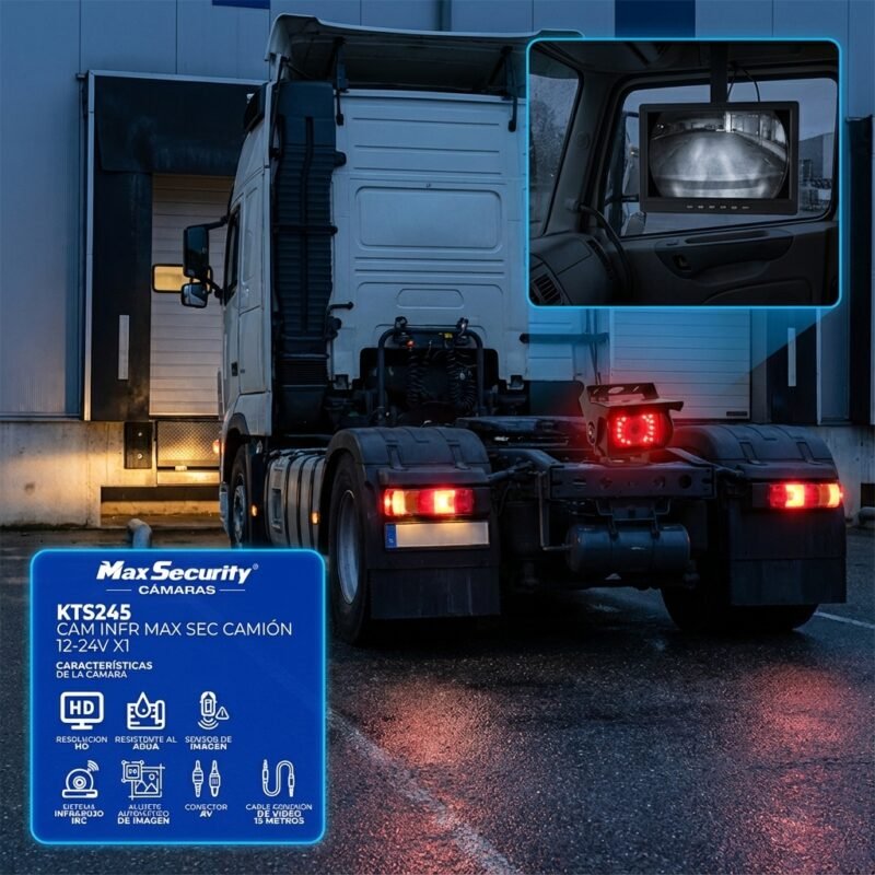 Cámara Reversa Infrarroja HD para Camión 12-24V