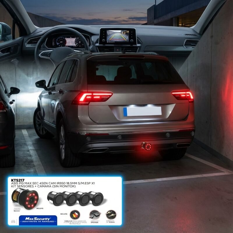 Kit Sensores de Reversa y Cámara Infrarroja 4 Puntos