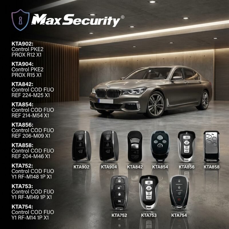 Controles Alarma Max Security Código Fijo y PKE