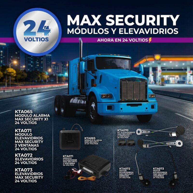 Módulos y Elevavidrios Eléctricos Max Security 24V Camión