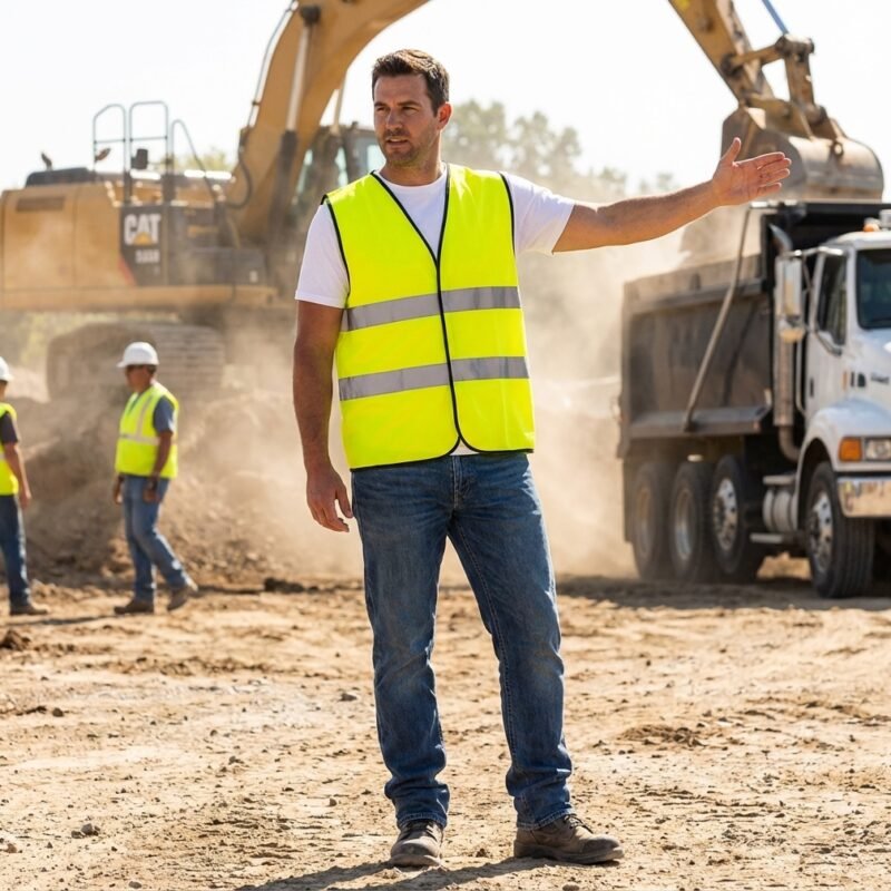 KTV128 CHALECO VERDE REFLECTANTE 4 BANDAS REFLECTIVAS 5CM